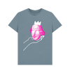 Stone Blue Printed T-shirt