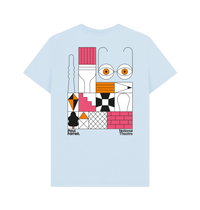 Sky Blue Printed T-shirt Back