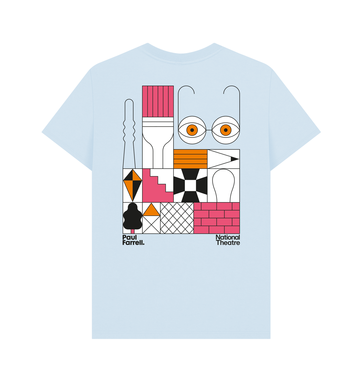 Sky Blue Printed T-shirt Back
