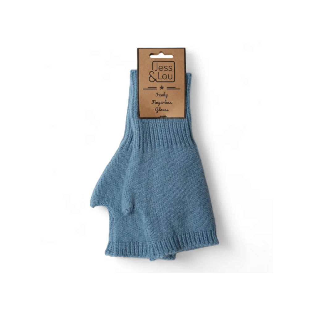 Fingerless Gloves - Blue
