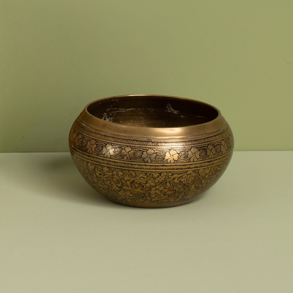 The Father and The Assassin - Brass Bowl Floral Design