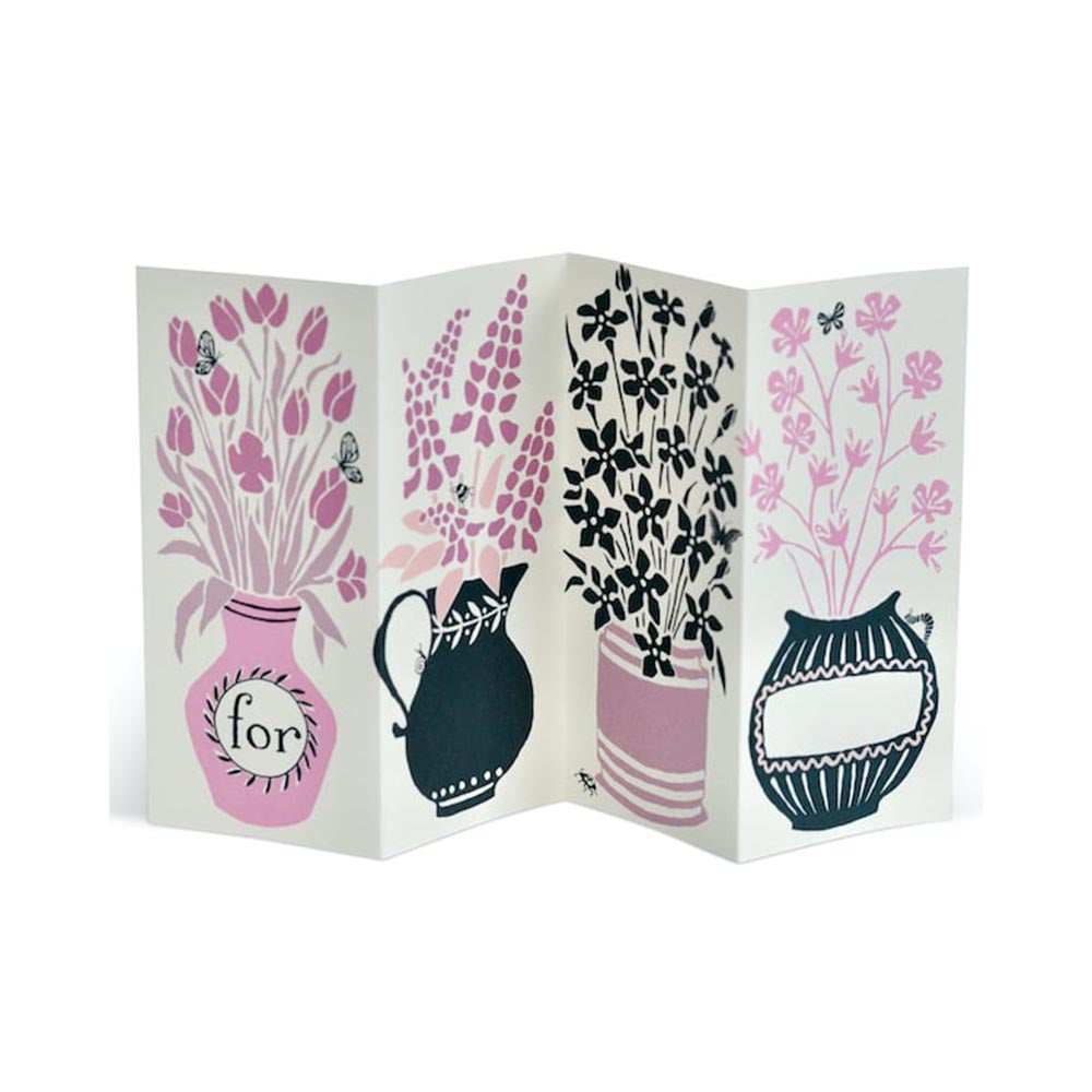 Folding Flowers Greetings Card