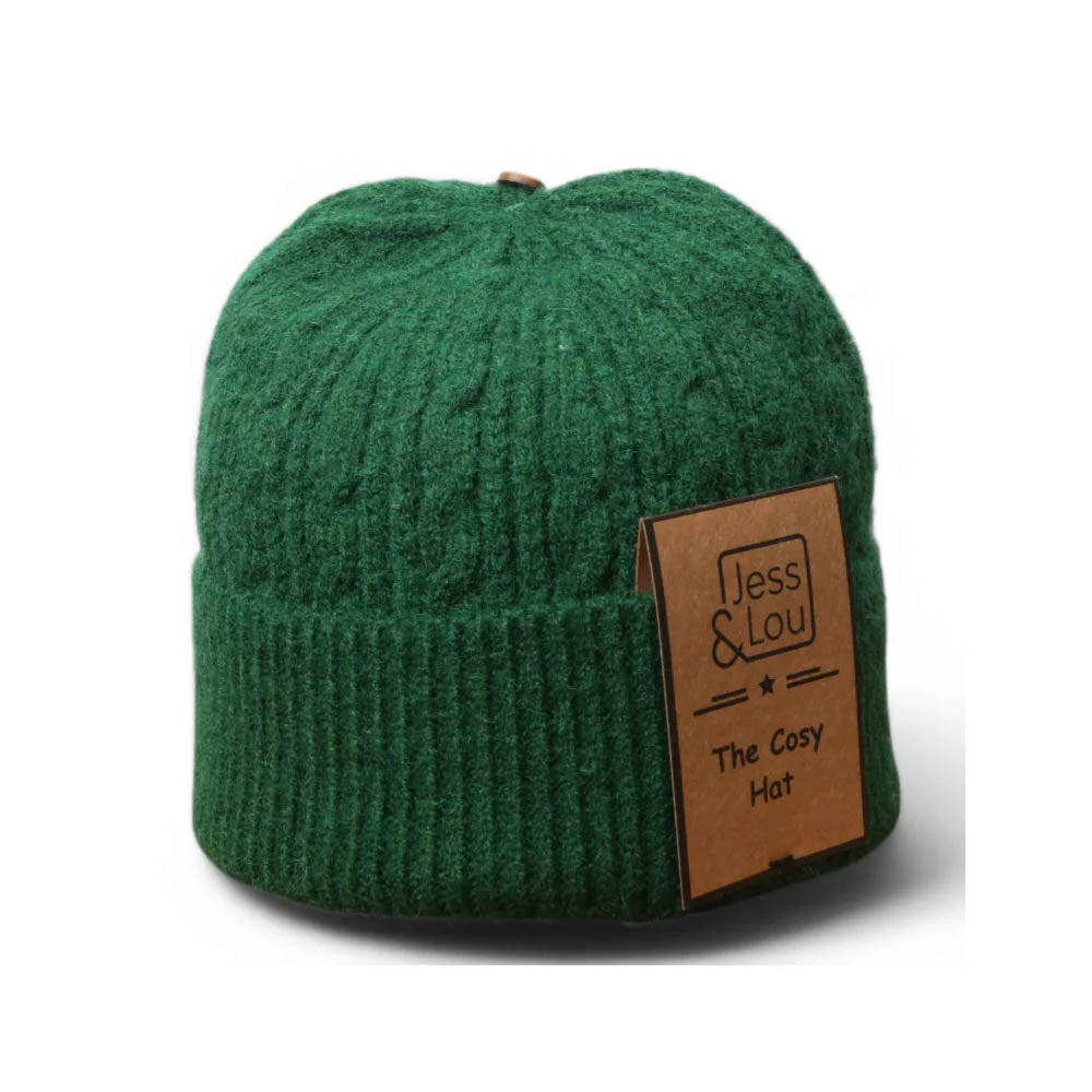 Cable Beanie - Green