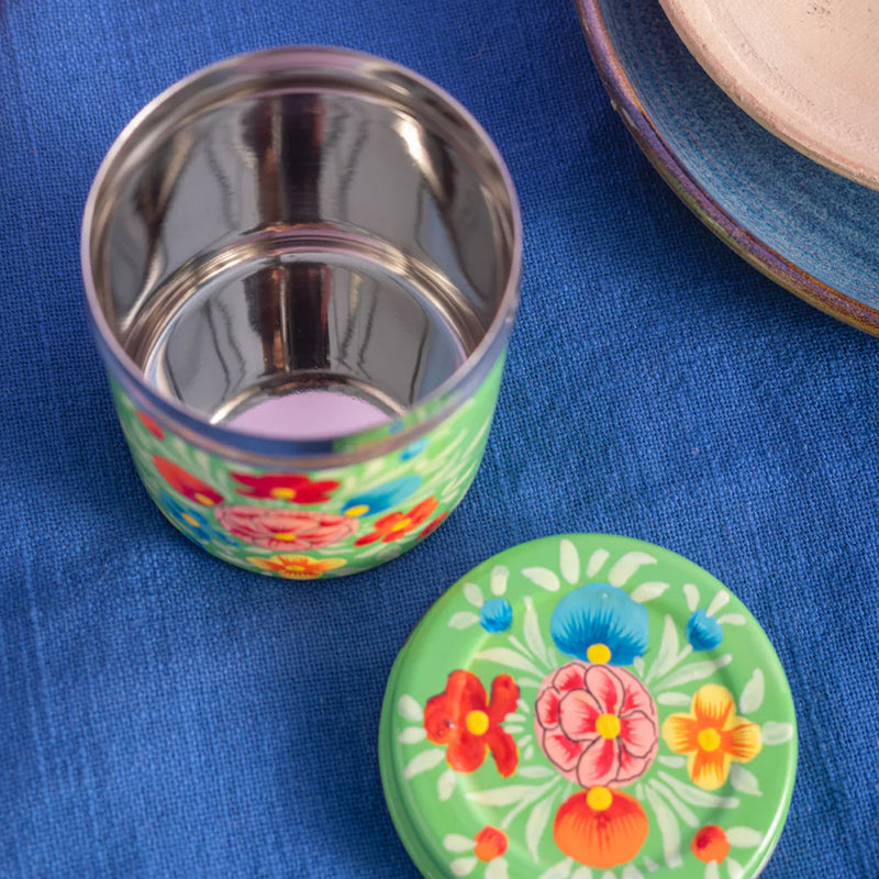 Kashmiri Storage Tin - Green