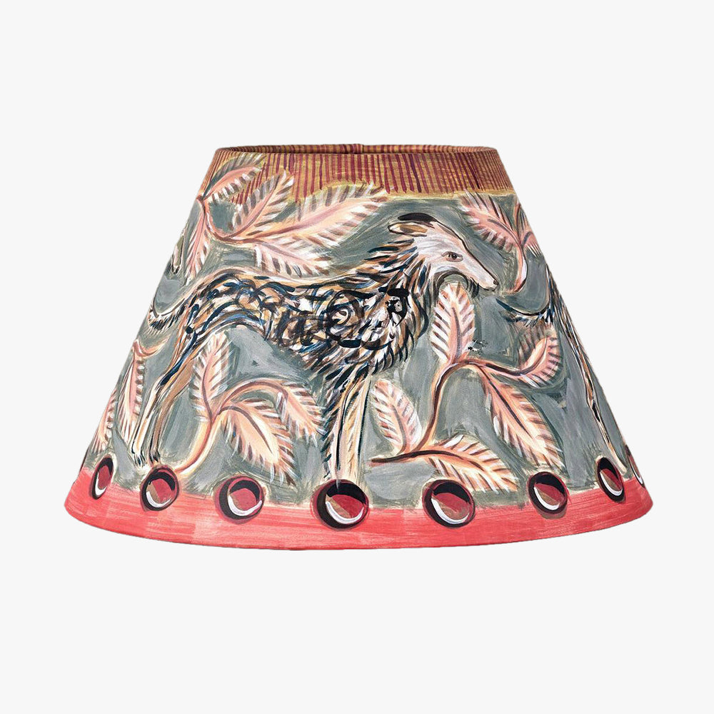 Hound and Leaf Lampshade - Medium