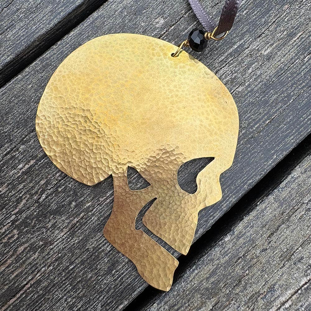 National Theatre Brass Skull Decoration