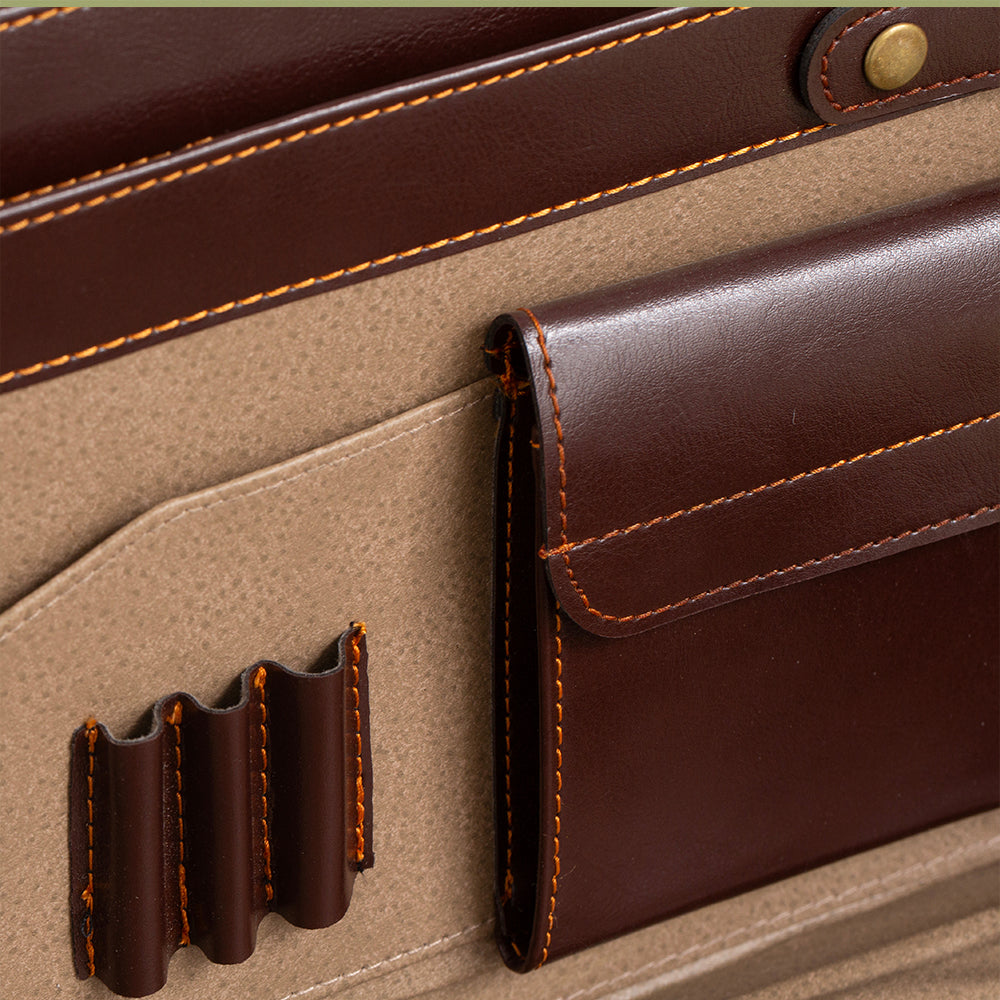 Man & Boy - Brown Leather Effect Briefcase