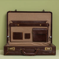 Man & Boy - Brown Leather Effect Briefcase