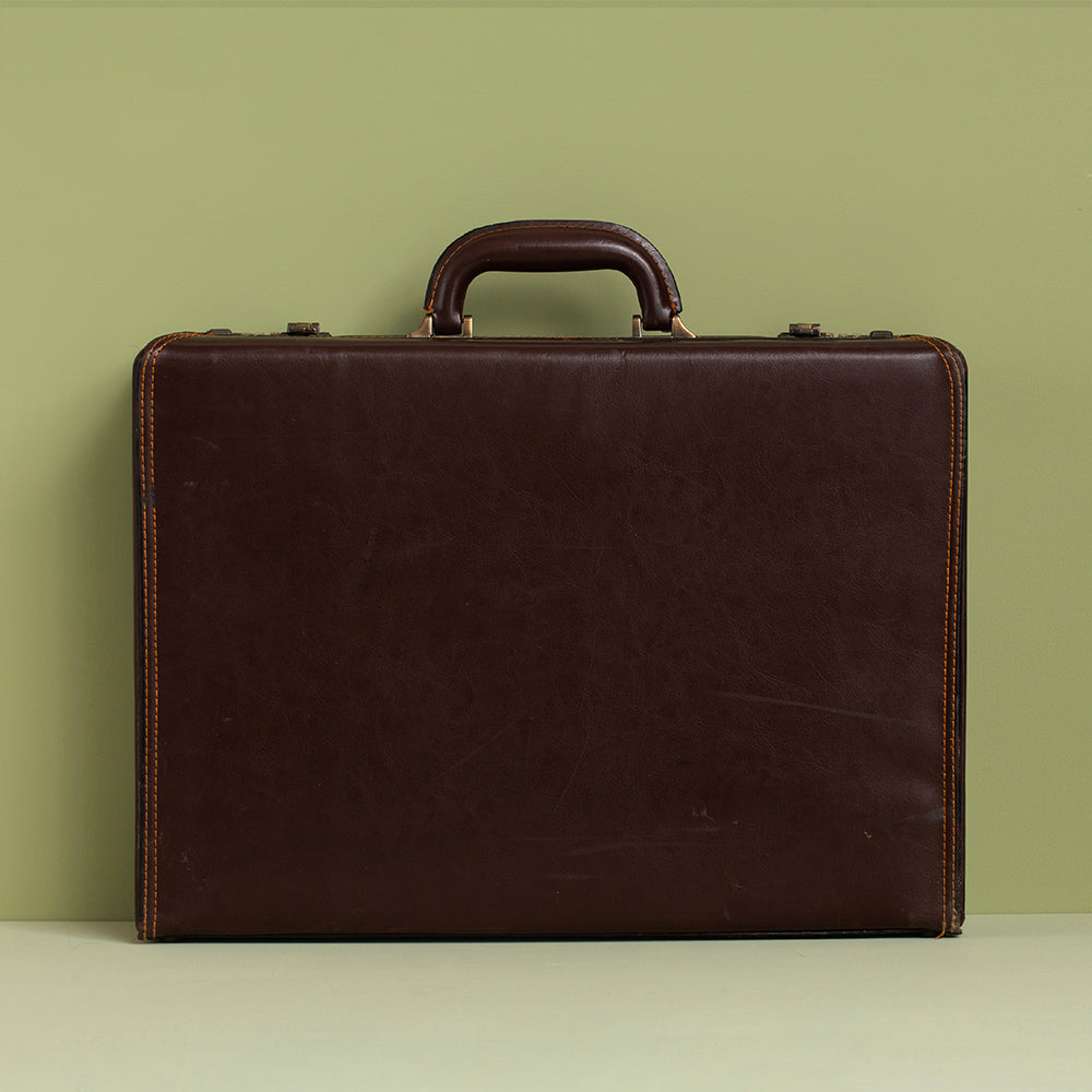 Man & Boy - Brown Leather Effect Briefcase
