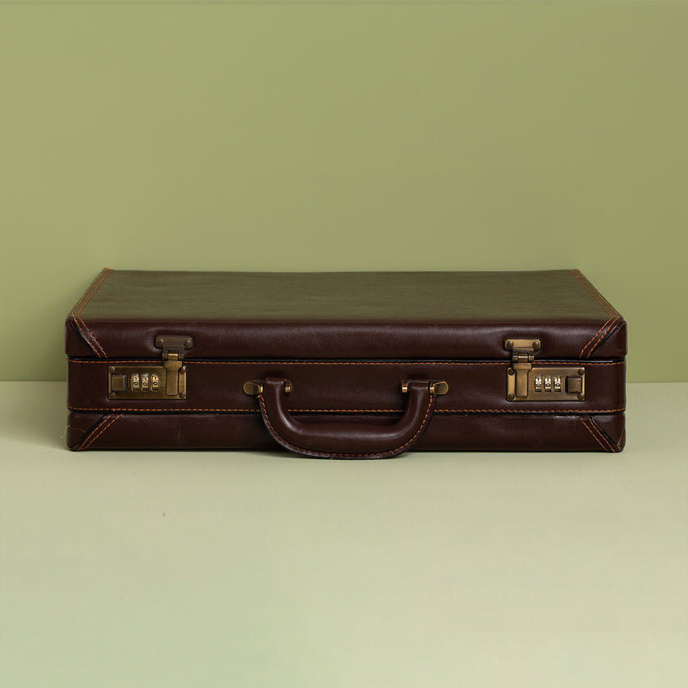 Man & Boy - Brown Leather Effect Briefcase