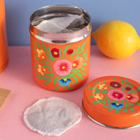 Kashmiri Storage Tin - Orange