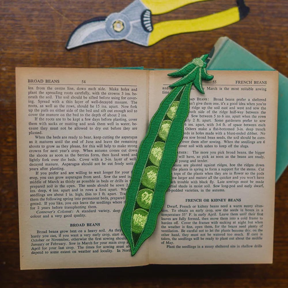 Pea Pod Fabric Bookmark