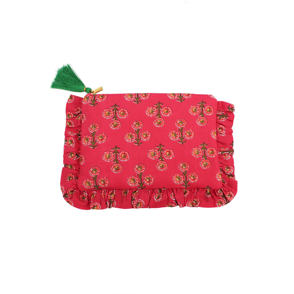 Pink Frill Pouch