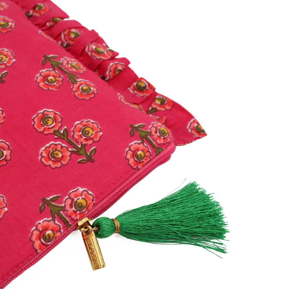 Pink Frill Pouch