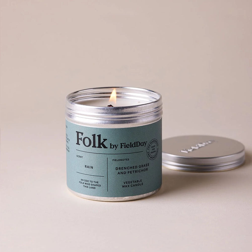 Rain Folk Tin Candle