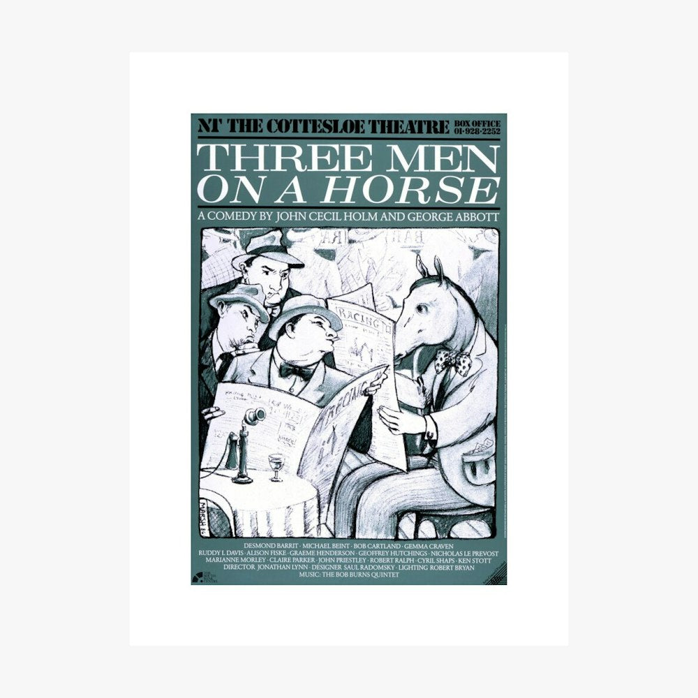 三个男人骑马 1987 年版画