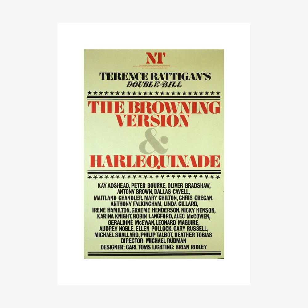 The Browning Version and Harlequinade 1980 Print