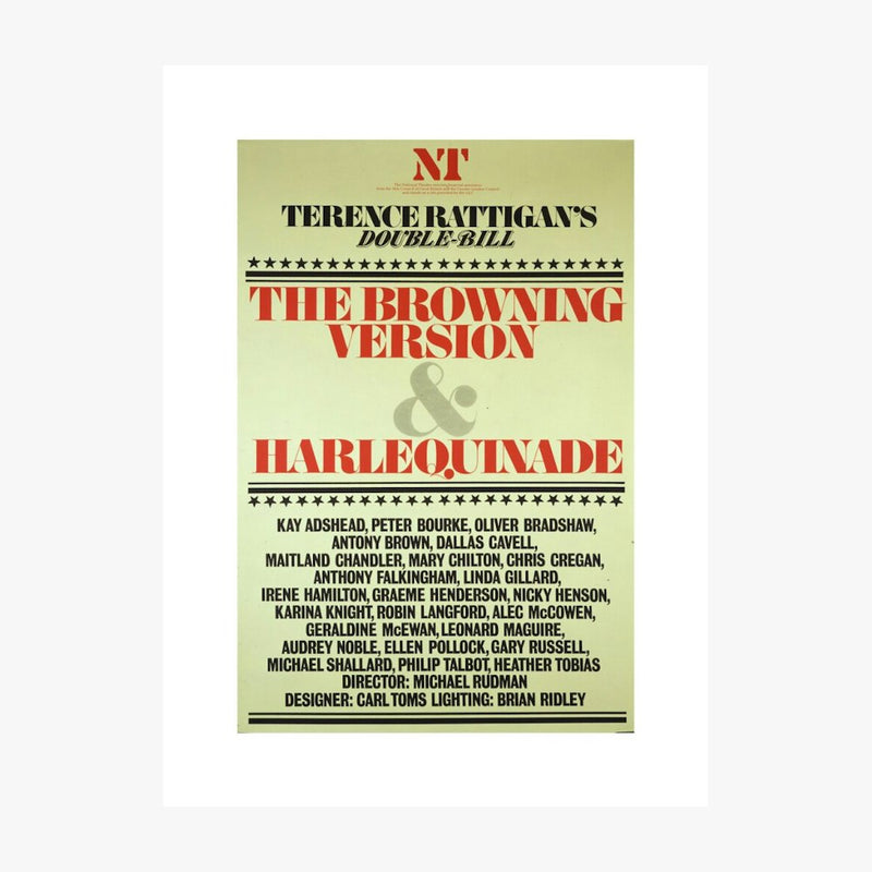 The Browning Version and Harlequinade 1980 Print