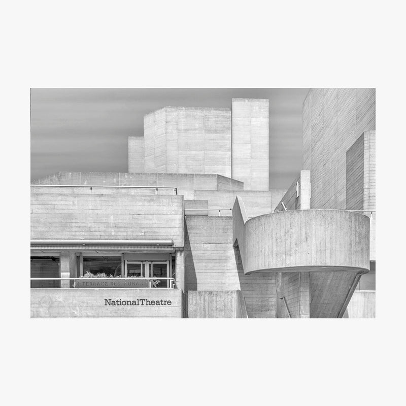 National Theatre Greyscale Print