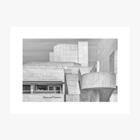 National Theatre Greyscale Print