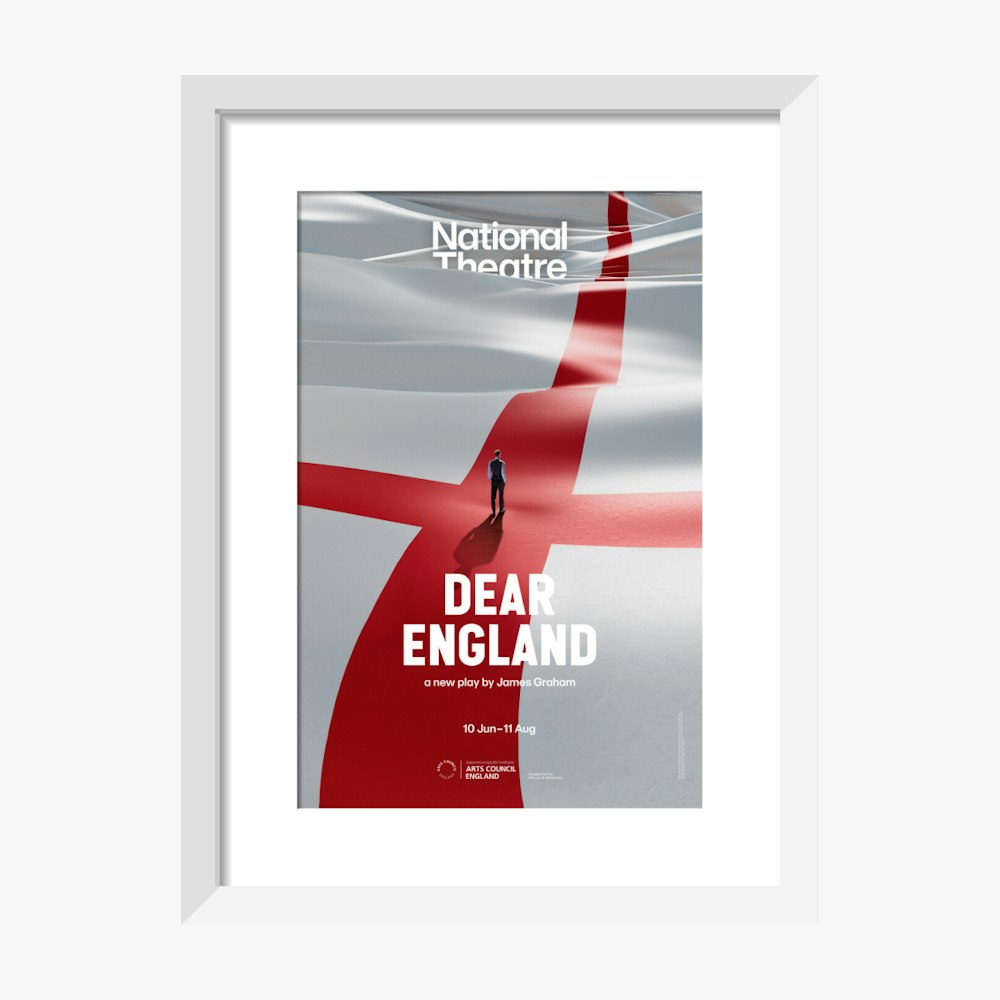 Dear England (art print, small, white)
