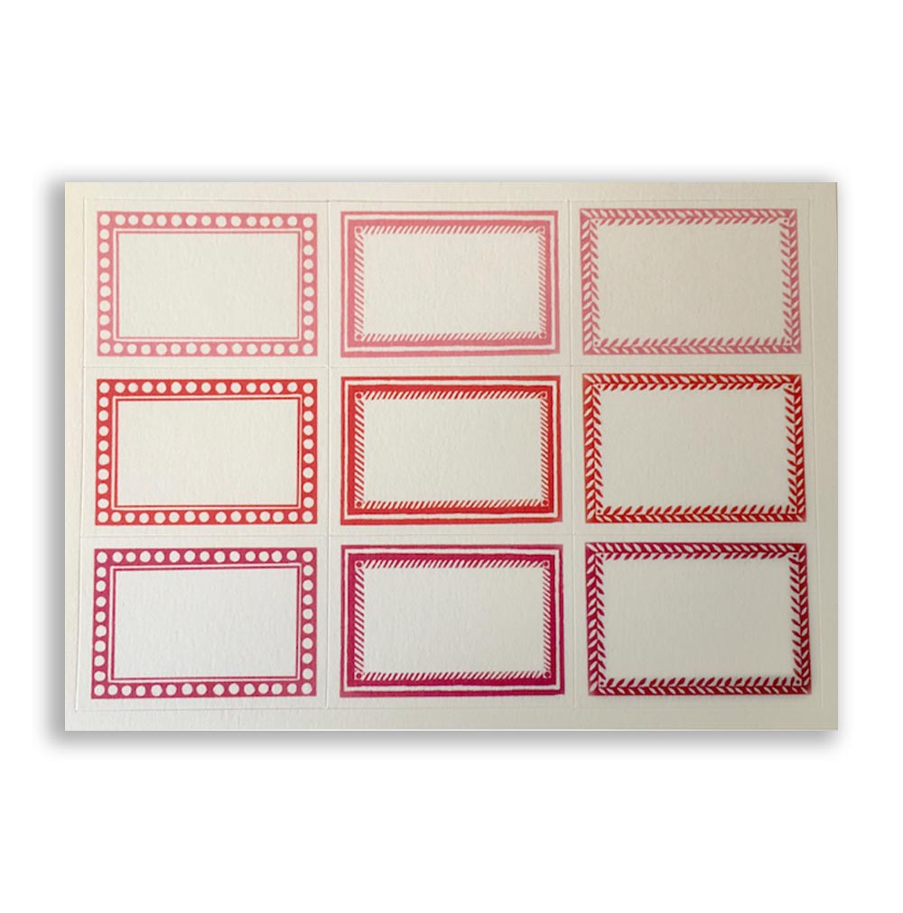 Self-Adhesive Labels - Red