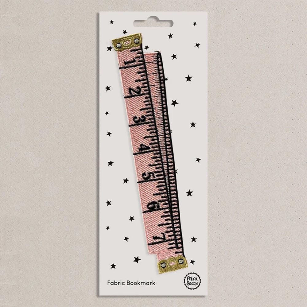 Tape Measure Fabric Bookmark - Pink