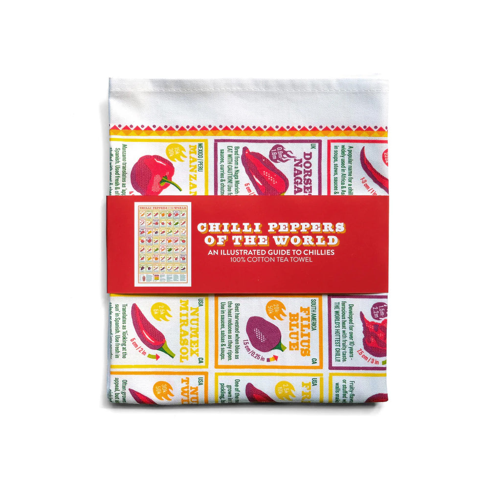 Chilli Peppers of the World Tea Towel