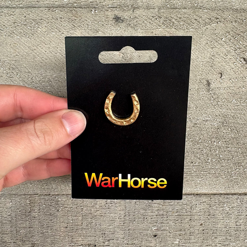 Horseshoe Gold Pin Badge