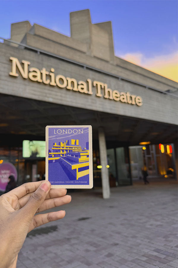 National Theatre Wooden Magnet