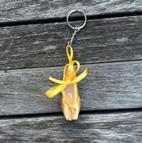 Ballet Shoe Keyring - Yellow