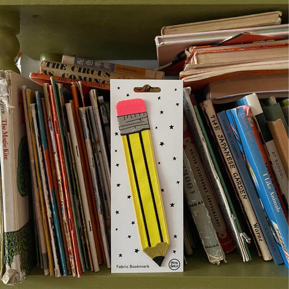 Pencil Fabric Bookmark - Yellow