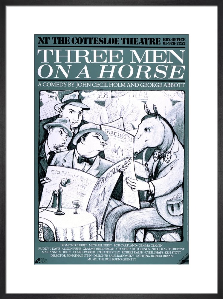 Three Men on a Horse Custom Print