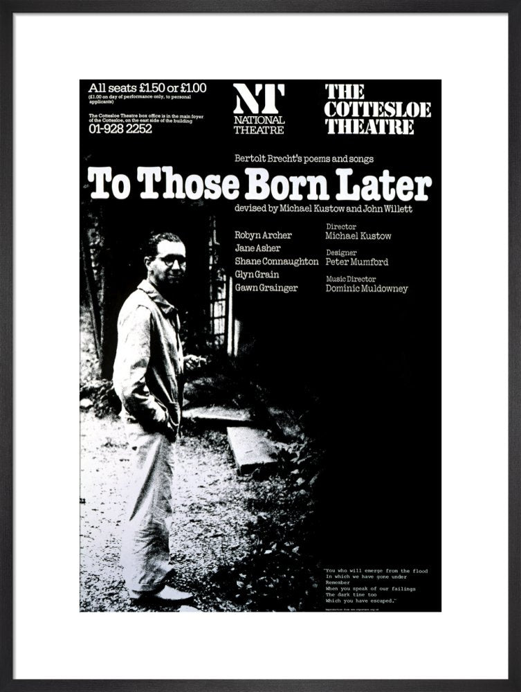 To Those Born Later Print